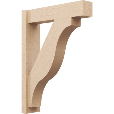 Ekena Millwork 6-in W x 24-in D x 32-in H Funston Block Rough Cedar Woodgrain TimberThane Outlooker, Primed Tan OUTUR060X24X32FST44RCPR